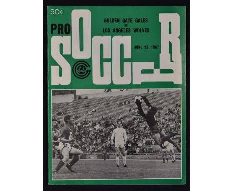 1967 American tour Football programme Golden Gate Gales (ADO-The Hague) v Los Angeles Wolves at the Kezar Stadium 28 June 196
