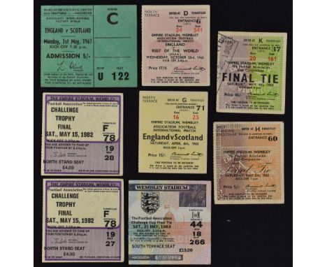 Football match tickets to include FA Cup Finals 1962 Spurs v Burnley, 1963 Manchester United v Leicester City, 1983 Mancheste