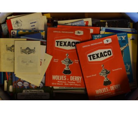 Collection of Watney Cup, Amateur, Texaco, Anglo-Scottish, FA Vase, FA Trophy Football Programmes - finals and semi-finals no