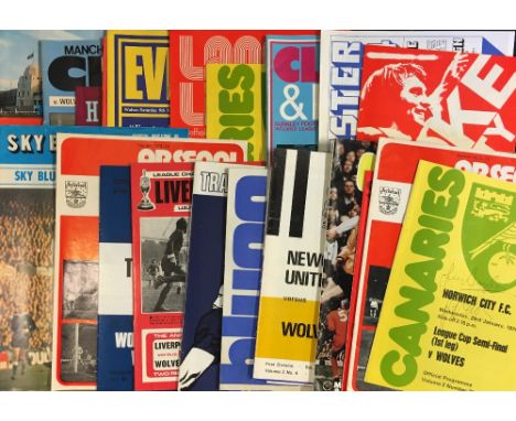 1973/74 Wolverhampton Wanderers away Football programmes to include full season including Arsenal (3rd/4th place), Arsenal (4