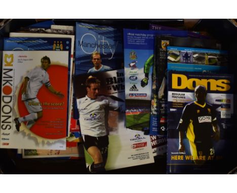 Collection of modern football programmes to include clubs who have moved football stadiums (for which the programmes relate) 