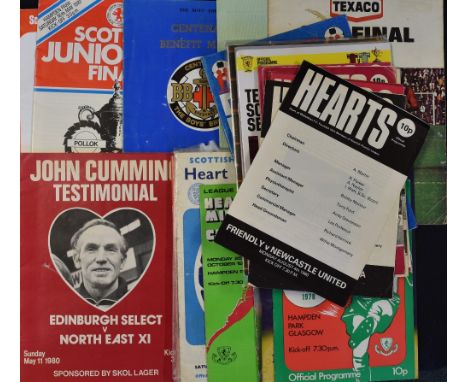 Collection of Hearts friendly home Football Programmes to include 1971/72 Gornik, 1975/76 Roda, Arsenal, 1976/77 Southampton,