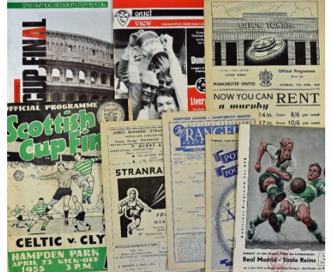 Mixed Football programme selection to include 1955 Scottish Cup Final Celtic v Clyde, 1959 Real Madrid v Stade Remis, 1957/58