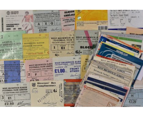Collection of West Bromwich Albion match tickets homes to include 1961/62 Tottenham Hotspur (FAC), 1977/78 Chelsea, Watford (