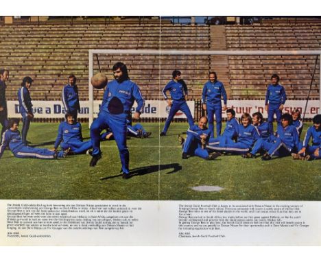 Early 1970s George Best in South Africa Souvenir Football Programme with Best in training for The Jewish Guild Football Club,