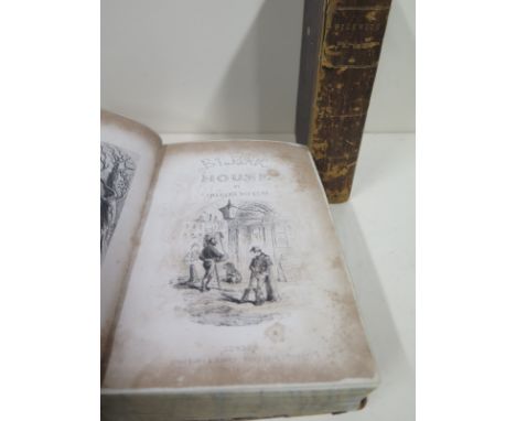 Charles Dickens Bleak House, first edition 1853, together with Pickwick Papers, 1837, first edition, both with wear to boards