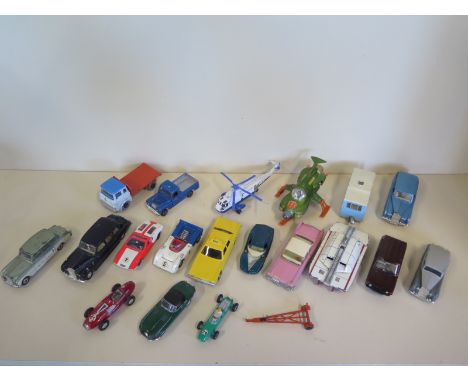 20 vintage Dinky die cast models  from 1960s and 1970s, all play worn, some with signs of repair, see images for details 