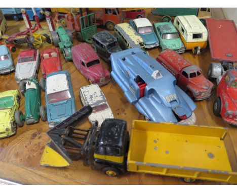 A quantity of vintage Dinky toys, die cast model vehicles, including some post war models, a Trojan Chivers Jellies van, 344 