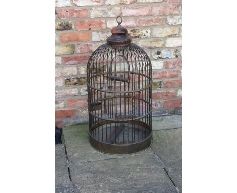 Vintage brass parrot cage