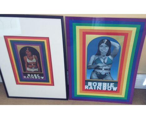 Peter Blake 2001 limited edition lithograph on metal "Bobbie Rainbow" no. 1442/2000 together with a print of her sister