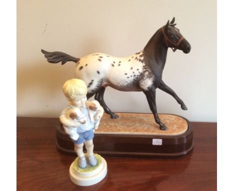 Two Royal Worcester figs Apalousa Stallion and Monday's Child