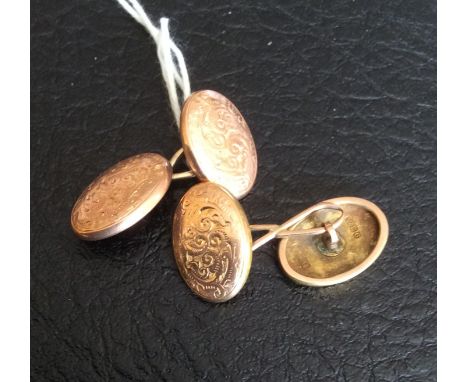 Pair 9ct gold cufflinks