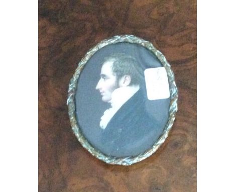 Fine quality portrait miniature on ivory of a gentleman