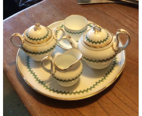 English porcelain Solitaire tea service and tray
