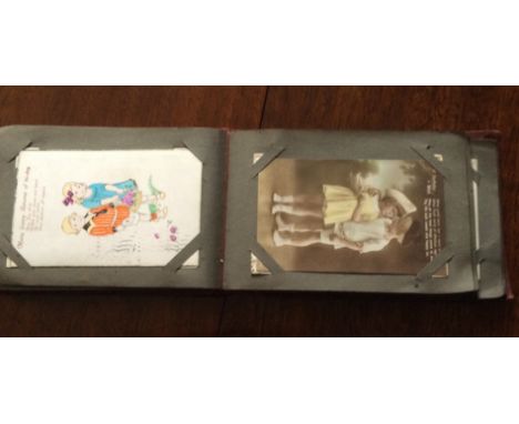 Vintage postcard album mainly sentimental
