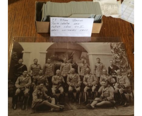 Military photograph of Sikh forces and a box of 35mm training photographs for Nazi forces from WWII Army, Luftwaffe, Navy