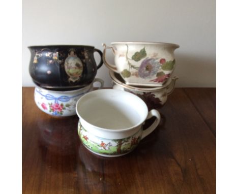 Five various ceramic potties inc. Royal Doulton