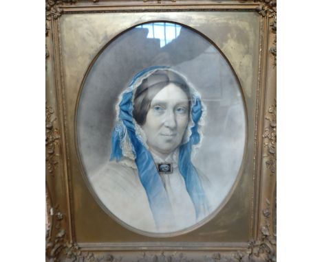 A Victorian Portrait Painting. Circa 1840. provenance 80 Rose Street wokingham. 