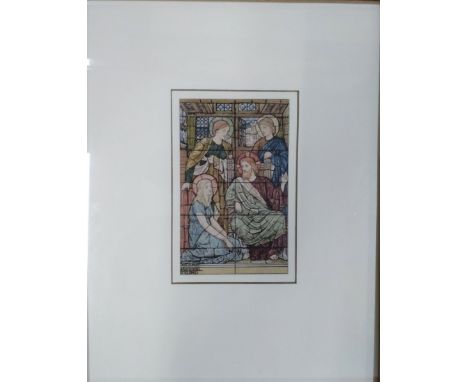 A Print of a stained-glass window. 