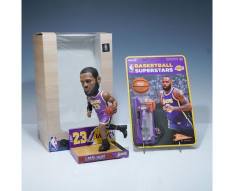 Two officially licensed LeBron James collectibles celebrating his time with the Los Angeles Lakers. Includes a limited editio