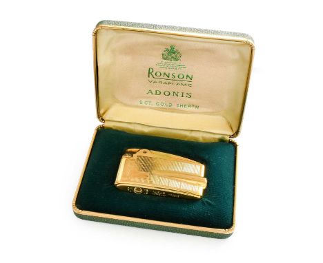 A 9 Carat Gold Ronson lighter