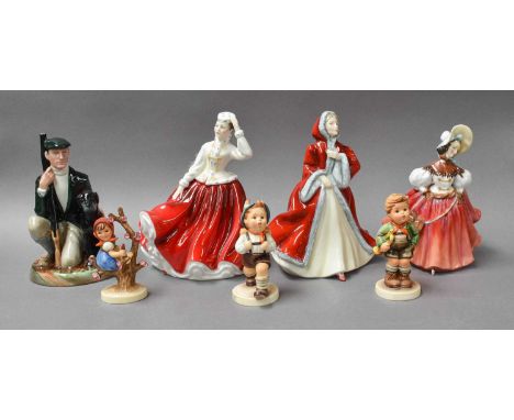 A Collection of Royal Doulton Figures, including Coppeliahn 2115, sweetdreams HN2380, the Gamekeeper HN2879, together with fo