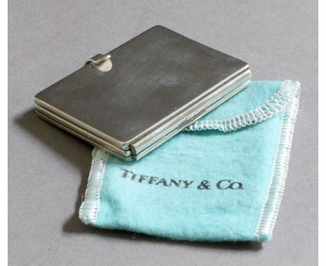 A Silver Triple Frame, Retailed by Tiffany and Co., New York, 20th Century, each frame hinged oblong, approximately 12.6cm ma