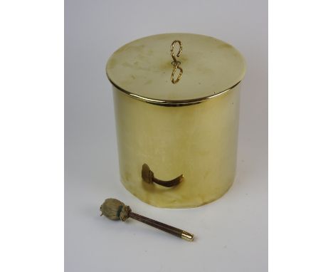 A First World War polished brass shell case gong, circa 1917, indistinctly marked and with later hanging ring and short cloth