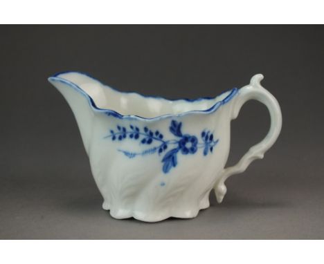 A Caughley low Chelsea ewer painted with the Chantilly Sprig pattern, unmarked, 6cm high (a.f)Provenance: Wright Collection n