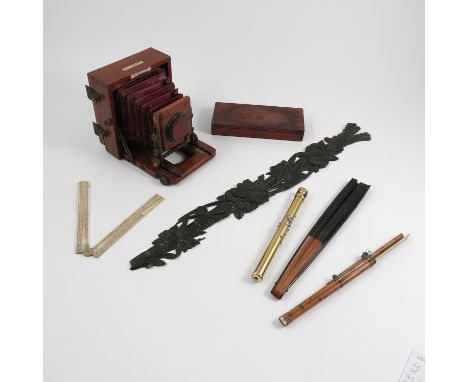 A J Lancaster & Son Birmingham The 1892 Instantograph Patent camera, with mahogany case, together with a 19th century mahogan