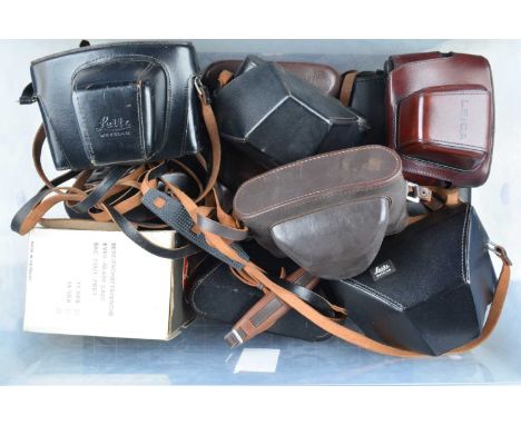 Thirteen Leica Ever Ready Cases, various types, for L39, M and R cameras, overall G