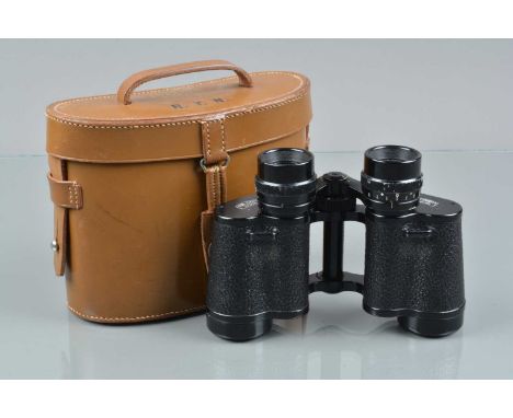 A Pair of Carl Zeiss Jena Detrintem 8x50 Binoculars, serial no 1876090, body G, some light paint scratches, elements G, in Do