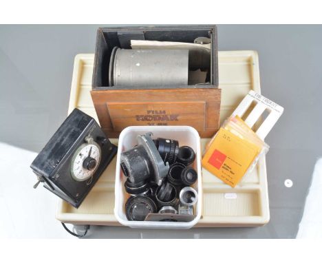 Darkroom Equipment, an array of enlarging lenses, including a Dallmeyer 6'' f/4.5, 3'' f/4.5,   &amp; 2'' f/4.5 (2) Anastigma