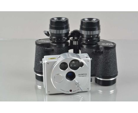 An Olympus O-Product Camera, serial no 16193/20000, body VG, shutter working, self-timer working, with Olympus 35mm f/3.5 len