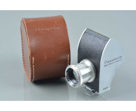 A Kern Wetzlar Flexameter, 50mm f/2.8 reflex finder, light wear, G, in case