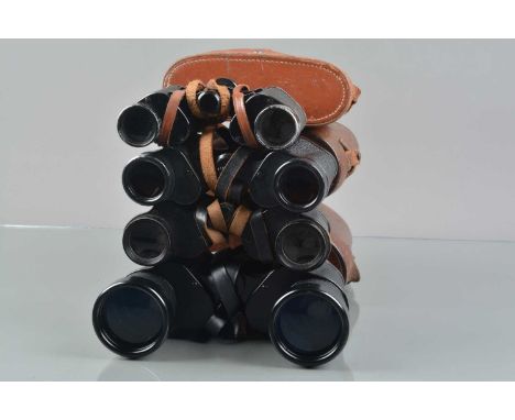 A Group of Binoculars, a pair of Carl Zeiss 8x30W Jenoptem, some light paint wear to edges, elements G-VG, Ross Stereo Prism 