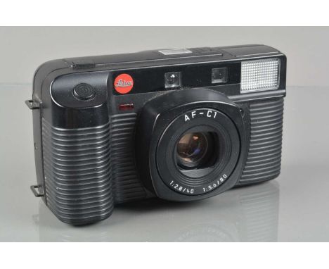 A Leica AF-C1 Compact Camera, shutter working, flash working, self timer working, body G-VG, with  40-80mm f/2.8-5.6 lens, el