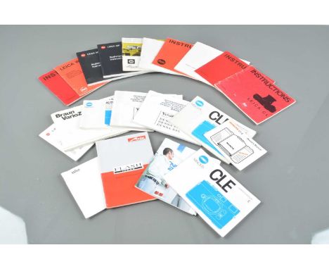 A Group of Leica Camera Manuals, manuals for Leica M6, M3, CL, M4-P, MP, M4-2, Meter MR, R7 and other camera manuals