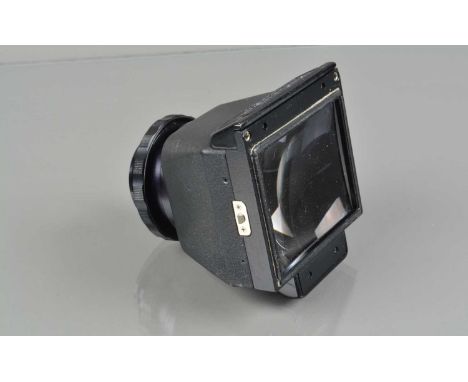 An Asahi Pentax 67 Chimney Finder,  no eye cup, light wear, with bottom cover