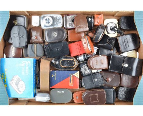 A Tray of Light Meters, manufactures include, Gossen, Weston, Kalimar, Photopia and other examples