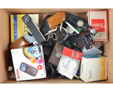 Cameras and Related Items, A Kodak Vest Pocket, F, Coca Cola novelty camera, in maker's box, body G-VG, Kodak Zx1 pocket vide