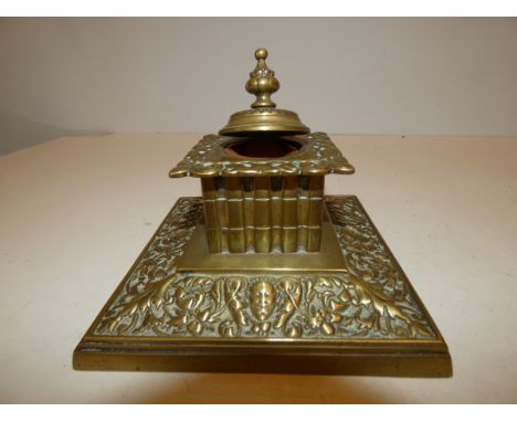 Victorian Brass Inkwell