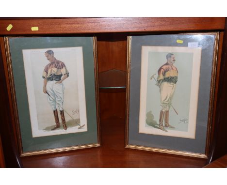 Two Vanity Fair spy prints of polo players 