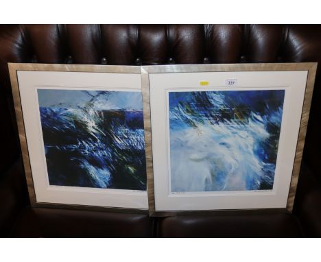 John Sidney Carter, two pencil signed prints "White Ocean" 7/150 and "Seascape" 7/150