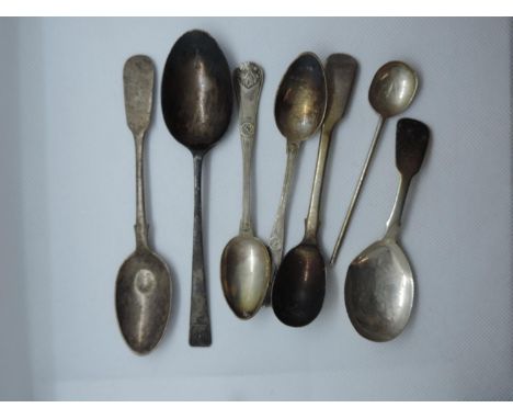 Quantity of Silver Spoons to include Georgian Caddy Spoon - 100gms 