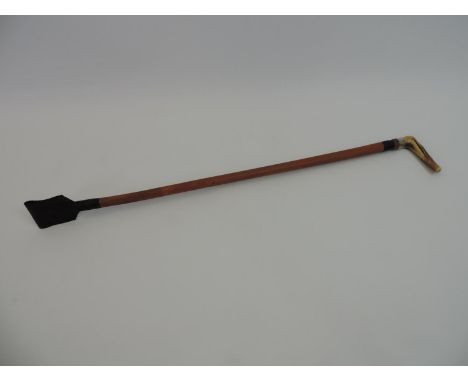 Silver Mounted Hunting Crop with Bone Handle 