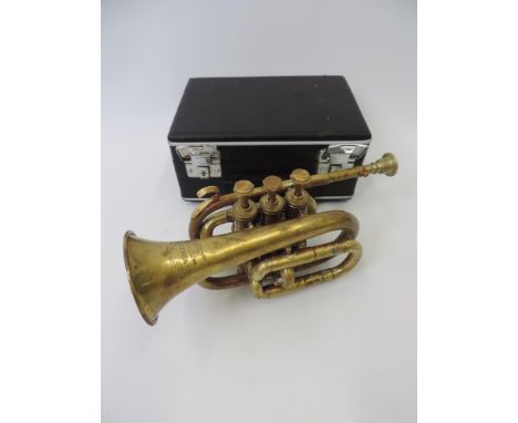 Cased Bessons &amp; Co London Trumpet 