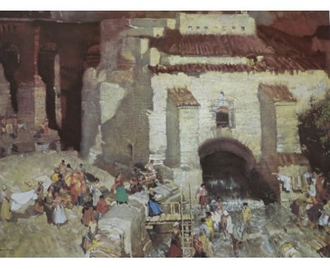 William Russell Flint (1880-1969). The festival of Santa Eulalia, Adalusia, limited edition coloured print 283/850, 59cm x 71