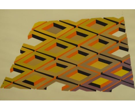 Michael Challenger (b.1939). Gliding peacefully away, artist signed, titled and dated (19)74, lithographic print, 61cm x 80cm