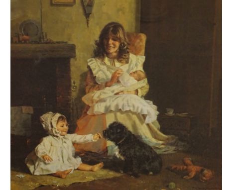 David Shepherd (1931-2017). Biscuits, artist signed limited edition coloured print 1156/1200, 42cm x 44cm.